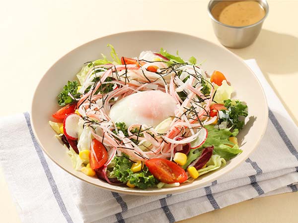 蟹柳溫泉蛋沙拉